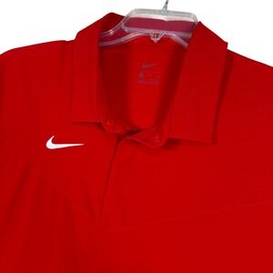 Nike‎ Dri-FIT Polo Shirt Mens XL Red Short Sleeve Golf Athletic Top